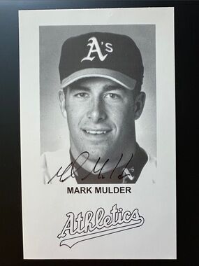 Oakland Athletics Mark Mulder Signed Photo - Black & White 4x6